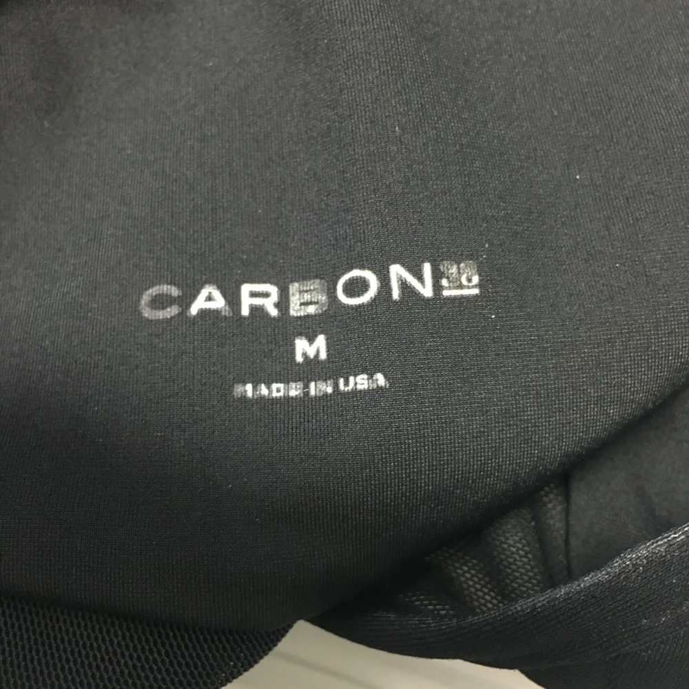 Carbon38 Black Shine Balance Sports Bra Mesh Trim - Picture 7 of 10